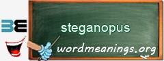 WordMeaning blackboard for steganopus